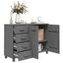 HAMAR sideboard made of solid dark gray pine wood 113x40x80 cm by vidaXL, Sideboards - Ref: Foro24-340446, Price: 166,52 €, D...