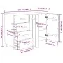 HAMAR sideboard made of solid dark gray pine wood 113x40x80 cm by vidaXL, Sideboards - Ref: Foro24-340446, Price: 166,52 €, D...