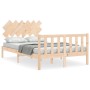Estructura de cama con cabecero madera maciza 120x200 cm de vidaXL, Camas y somieres - Ref: Foro24-3193461, Precio: 116,12 €,...