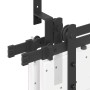 Kit de herrajes para puertas correderas acero negro 400 cm en Materiales de construcción | Comprar online en Foru.es