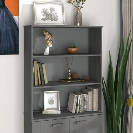 Aparador superior HAMAR pino macizo gris oscuro 85x35x100 cm de vidaXL, Aparadores - Ref: Foro24-340510, Precio: 74,69 €, Des...