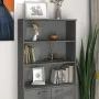 Aparador superior HAMAR pino macizo gris oscuro 85x35x100 cm de vidaXL, Aparadores - Ref: Foro24-340510, Precio: 74,69 €, Des...
