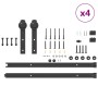 Kit de herrajes para puertas correderas acero negro 305 cm en Materiales de construcción | Comprar online en Foru.es
