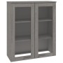 Aparador superior HAMAR pino macizo gris claro 85x35x100 cm de vidaXL, Aparadores - Ref: Foro24-340507, Precio: 133,67 €, Des...