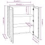 Aparador superior HAMAR pino macizo gris claro 85x35x100 cm de vidaXL, Aparadores - Ref: Foro24-340507, Precio: 133,67 €, Des...