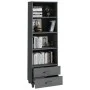 Aparador HAMAR madera maciza de pino gris oscuro 60x35x180 cm de vidaXL, Aparadores - Ref: Foro24-340490, Precio: 131,70 €, D...