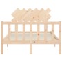 Estructura de cama con cabecero madera maciza 120x200 cm de vidaXL, Camas y somieres - Ref: Foro24-3193461, Precio: 116,12 €,...