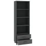 Aparador HAMAR madera maciza de pino gris oscuro 60x35x180 cm de vidaXL, Aparadores - Ref: Foro24-340490, Precio: 131,70 €, D...