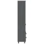 Aparador HAMAR madera maciza de pino gris oscuro 60x35x180 cm de vidaXL, Aparadores - Ref: Foro24-340490, Precio: 131,70 €, D...