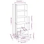 HAMAR solid dark gray pine wood sideboard 60x35x180 cm by vidaXL, Sideboards - Ref: Foro24-340490, Price: 131,70 €, Discount: %