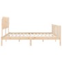Estructura de cama con cabecero madera maciza 120x200 cm de vidaXL, Camas y somieres - Ref: Foro24-3193461, Precio: 116,12 €,...
