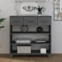 Mesa consola madera maciza de pino gris oscuro 90x35x90 cm de vidaXL, Mesas auxiliares - Ref: Foro24-340466, Precio: 101,71 €...