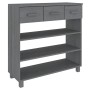 Mesa consola madera maciza de pino gris oscuro 90x35x90 cm de vidaXL, Mesas auxiliares - Ref: Foro24-340466, Precio: 103,01 €...
