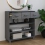 Mesa consola madera maciza de pino gris oscuro 90x35x90 cm de vidaXL, Mesas auxiliares - Ref: Foro24-340466, Precio: 103,01 €...
