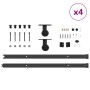 Kit de herrajes para puertas correderas acero negro 427 cm en Materiales de construcción | Comprar online en Foru.es