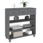 Mesa consola madera maciza de pino gris oscuro 90x35x90 cm de vidaXL, Mesas auxiliares - Ref: Foro24-340466, Precio: 103,01 €...