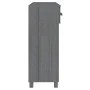 Mesa consola madera maciza de pino gris oscuro 90x35x90 cm de vidaXL, Mesas auxiliares - Ref: Foro24-340466, Precio: 101,71 €...