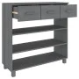 Mesa consola madera maciza de pino gris oscuro 90x35x90 cm de vidaXL, Mesas auxiliares - Ref: Foro24-340466, Precio: 101,71 €...