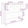 Mesa consola madera maciza de pino gris oscuro 90x35x90 cm de vidaXL, Mesas auxiliares - Ref: Foro24-340466, Precio: 103,01 €...