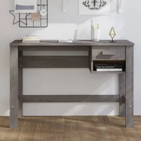 Escritorio HAMAR madera maciza de pino gris claro 110x40x75 cm de vidaXL, Escritorios - Ref: Foro24-340459, Precio: 77,43 €, ...