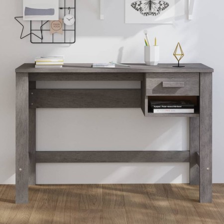 Escritorio HAMAR madera maciza de pino gris claro 110x40x75 cm de vidaXL, Escritorios - Ref: Foro24-340459, Precio: 78,54 €, ...