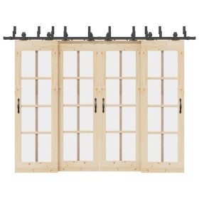 Kit de herrajes para puertas correderas acero negro 305 cm en Materiales de construcción | Comprar online en Foru.es