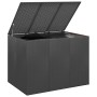 Baúl para cojines de jardín ratán PE negro 145x100x103 cm de vidaXL, Cajas de almacenaje para exteriores - Ref: Foro24-317229...