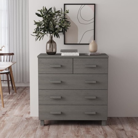 Aparador HAMAR madera maciza de pino gris claro 79x40x80 cm de vidaXL, Aparadores - Ref: Foro24-340423, Precio: 122,71 €, Des...