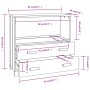 Aparador HAMAR madera de pino maciza marrón miel 85x35x80 cm de vidaXL, Aparadores - Ref: Foro24-340496, Precio: 93,62 €, Des...