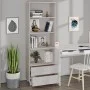 Aparador HAMAR madera maciza de pino blanca 60x35x180 cm de vidaXL, Aparadores - Ref: Foro24-340489, Precio: 149,83 €, Descue...