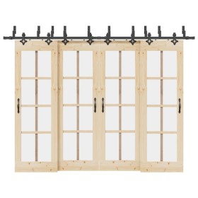 Kit de herrajes para puertas correderas acero negro 305 cm en Materiales de construcción | Comprar online en Foru.es