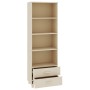 Aparador HAMAR madera de pino maciza marrón miel 60x35x180 cm de vidaXL, Aparadores - Ref: Foro24-340488, Precio: 157,34 €, D...