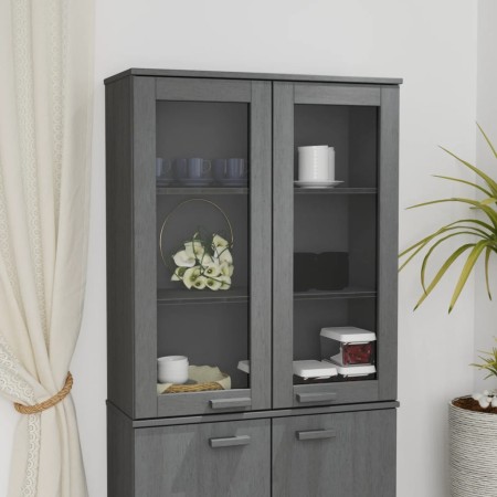 Aparador superior HAMAR pino macizo gris oscuro 85x35x100 cm de vidaXL, Aparadores - Ref: Foro24-340506, Precio: 144,17 €, De...