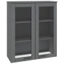Aparador superior HAMAR pino macizo gris oscuro 85x35x100 cm de vidaXL, Aparadores - Ref: Foro24-340506, Precio: 144,17 €, De...