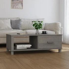 Mesa de centro HAMAR madera maciza pino gris claro 100x55x35 cm de vidaXL, Mesas de centro - Ref: Foro24-340455, Precio: 87,5...