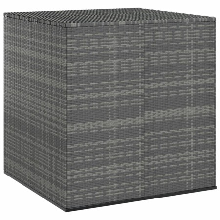 Baúl de cojines para jardín de ratán PE gris 100x97,5x104 cm de vidaXL, Cajas de almacenaje para exteriores - Ref: Foro24-317...