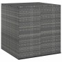 Baúl de cojines para jardín de ratán PE gris 100x97,5x104 cm de vidaXL, Cajas de almacenaje para exteriores - Ref: Foro24-317...