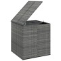 Baúl de cojines para jardín de ratán PE gris 100x97,5x104 cm de vidaXL, Cajas de almacenaje para exteriores - Ref: Foro24-317...