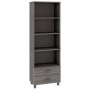 Aparador HAMAR madera maciza de pino gris claro 60x35x180 cm de vidaXL, Aparadores - Ref: Foro24-340491, Precio: 133,45 €, De...