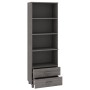 Aparador HAMAR madera maciza de pino gris claro 60x35x180 cm de vidaXL, Aparadores - Ref: Foro24-340491, Precio: 133,45 €, De...