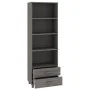 Aparador HAMAR madera maciza de pino gris claro 60x35x180 cm de vidaXL, Aparadores - Ref: Foro24-340491, Precio: 131,81 €, De...