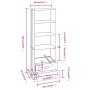 Aparador HAMAR madera maciza de pino gris claro 60x35x180 cm de vidaXL, Aparadores - Ref: Foro24-340491, Precio: 133,45 €, De...