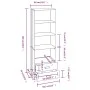 Aparador HAMAR madera maciza de pino gris claro 60x35x180 cm de vidaXL, Aparadores - Ref: Foro24-340491, Precio: 131,81 €, De...