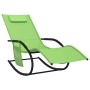 Tumbona mecedora 2 unidades de acero y textilene verde de vidaXL, Tumbonas - Ref: Foro24-318139, Precio: 145,32 €, Descuento: %