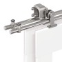 Kit de herrajes para puerta corredera 200 cm acero plateado en Materiales de construcción | Comprar online en Foru.es