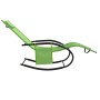 Tumbona mecedora 2 unidades de acero y textilene verde de vidaXL, Tumbonas - Ref: Foro24-318139, Precio: 145,32 €, Descuento: %