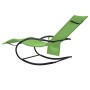 Tumbona mecedora 2 unidades de acero y textilene verde de vidaXL, Tumbonas - Ref: Foro24-318139, Precio: 145,32 €, Descuento: %