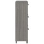 Zapatero HAMAR madera maciza pino gris claro 59,5x35x117 cm de vidaXL, Zapateros y organizadores de calzado - Ref: Foro24-340...