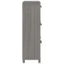 Zapatero HAMAR madera maciza pino gris claro 59,5x35x117 cm de vidaXL, Zapateros y organizadores de calzado - Ref: Foro24-340...