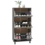 Zapatero HAMAR madera maciza pino gris claro 59,5x35x117 cm de vidaXL, Zapateros y organizadores de calzado - Ref: Foro24-340...